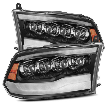 AlphaRex 09-18 Dodge Ram 1500HD NOVA LED Projector Headlights Plank Style Design Gloss