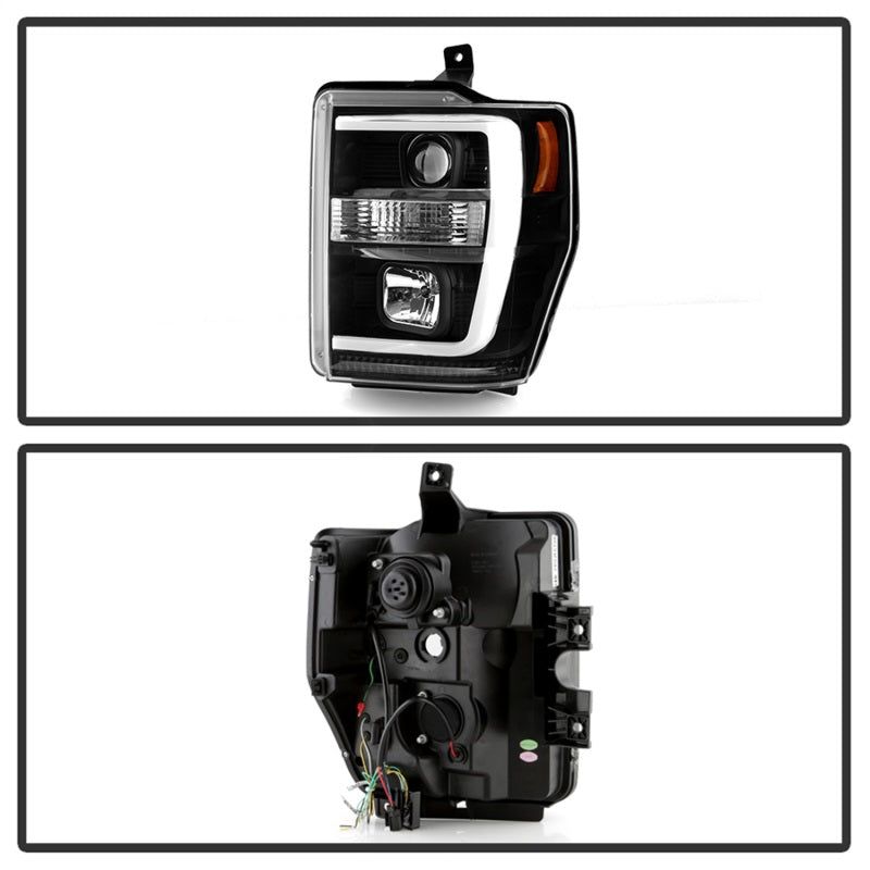 Spyder Ford F-250/350/450 08-10 V2 High-Power LED Headlights-Switch Back-Black