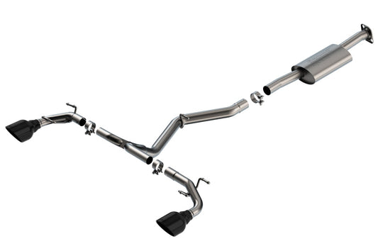 Borla 22-23 Subaru BRZ/Toyota GR86 2.4L RWD AT/MT S-Type Catback Exhaust - Black Chrome Tips 140909BC