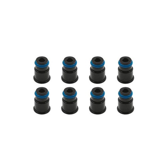 BLOX Racing 14mm Adapter Top (1/2in) w/Viton O-Ring & Retaining Clip (Set of 8) BXEF-AT-14S-8