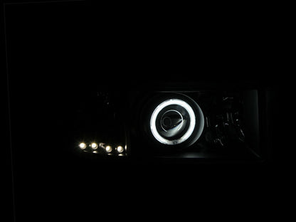 Anzo 1994-2001 Dodge Ram Projector Headlights w/ Halo Black — 14H10