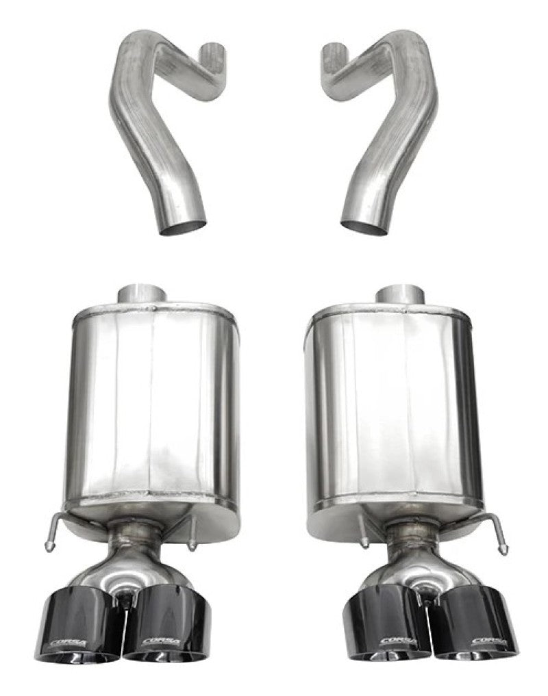Corsa 06-13 Chevy Corvette C6 Z06 7.0L / 09-13 ZR1 6.2L Black PVD AxleBack Exhaust