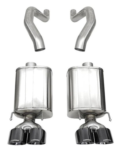 Corsa 06-13 Chevy Corvette C6 Z06 7.0L / 09-13 ZR1 6.2L Black PVD AxleBack Exhaust