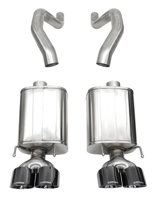 Corsa 06-13 Chevy Corvette C6 Z06 7.0L / 09-13 ZR1 6.2L Black PVD AxleBack Exhaust