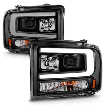 ANZO 99-04 Ford F250/F350/F450/Excursion (excl 99) Projector Headlights — 8M6SN