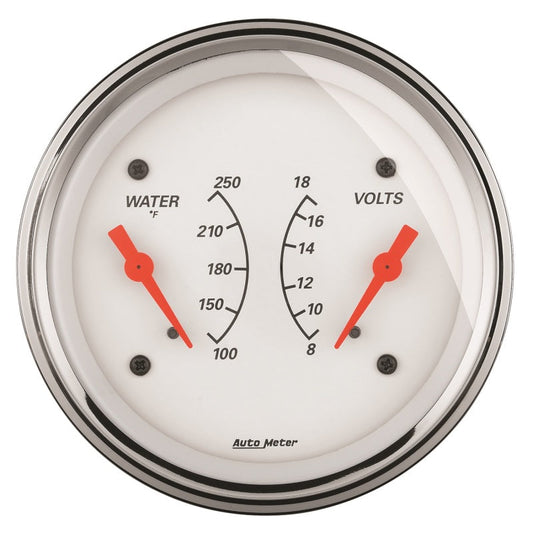Autometer 3-3/8 A/W Water Temp/ Voltmeter Gauge ATM1330