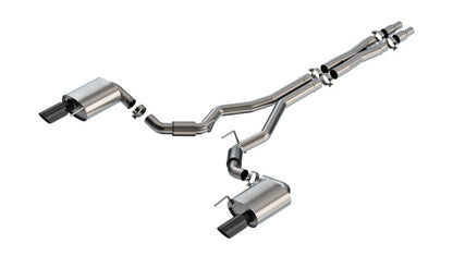 Borla 2024 Ford Mustang GT 5.0L V8 w/o Active Exhaust S-Type Cat-Back Exhaust System - Black Chrome 140960BC