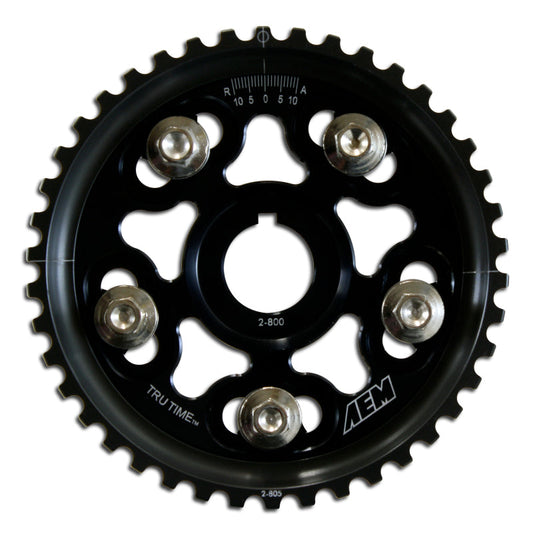 AEM Electronics Tru-Time Cam Gear Black 5-Bolt Honda H22A1 & H22A4