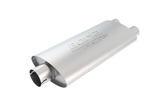 Borla Universal Center/Dual Oval 3in In / 2.5in Out 19in x 4in x 9.5in Notched PRO-XS Muffler 400487