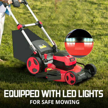 PowerSmart 80V 21" Cordless Self-propelled Lawn Mower w/ 6Ah Battery & Charger