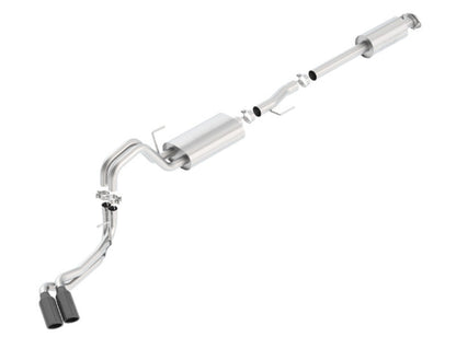Borla 15-17 Ford F-150 2.7/3.5L V6 / 5.0 V8 2/4WD Black Chrome Angle-Cut Side Exit Catback Exhaust 140617BC