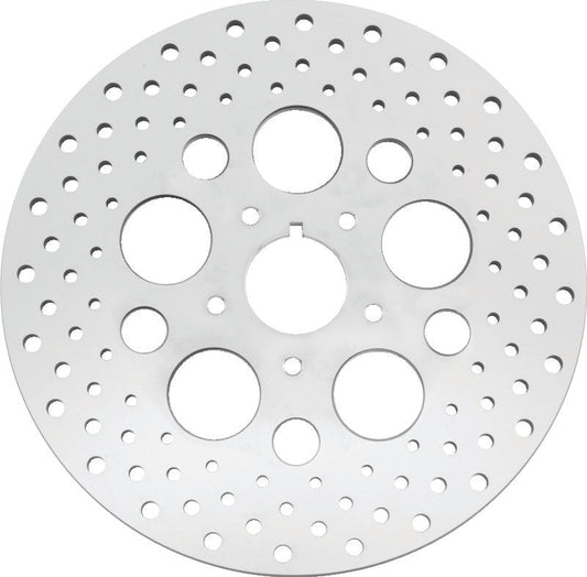 Bikers Choice 84-99 Big Twin & XL 11.5 Inch Front Drilled Stainless Rotor Replaces H-D 44136-84 619915