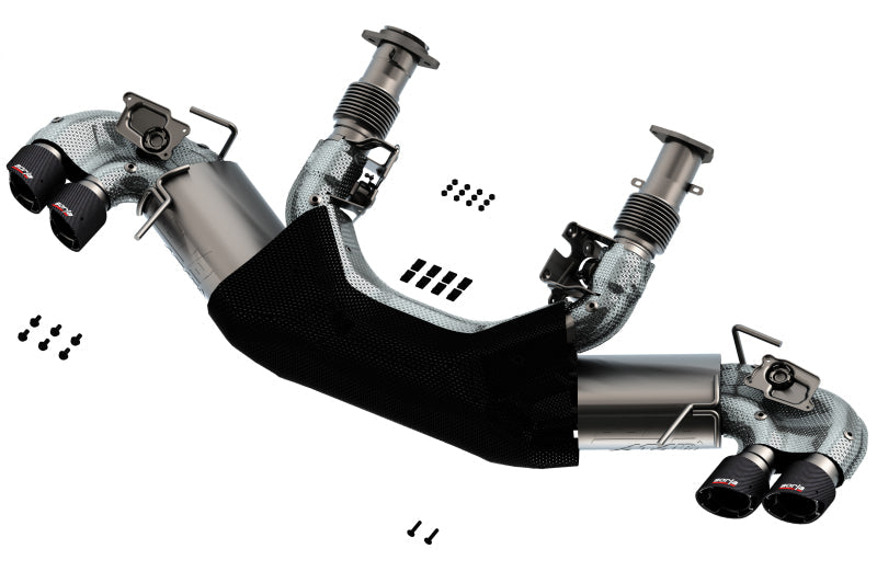 Borla 2020 Chevrolet Corvette C8 6.2L ATAK 3in Exhaust System Dual Round Angle Cut Carbon