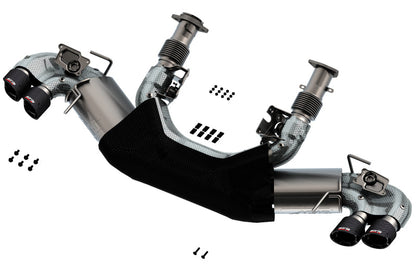 Borla 2020 Chevrolet Corvette C8 6.2L ATAK 3in Exhaust System Dual Round Angle Cut Carbon