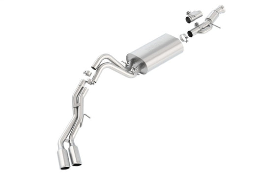 Borla Touring Cat Back 15-16 GMC Denali 6.2L V8 2.75in, 2.25in Dual Same Side Exit 4in Tips Exhaust 140559