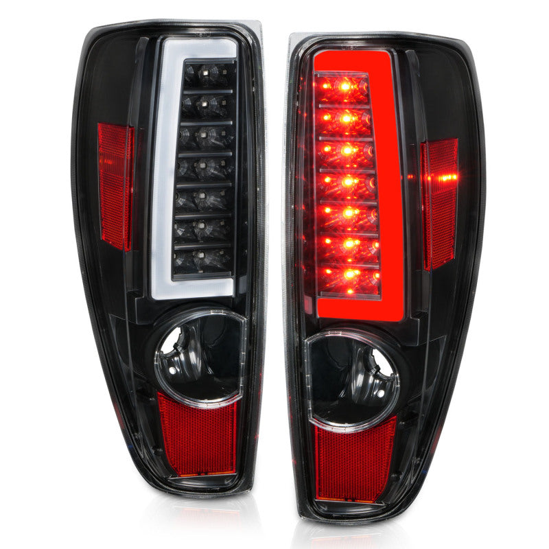 ANZO 2004-2012 Chevrolet Colorado/ GMC Canyon LED Tail Lights w/ Light Bar Black — 24LUG