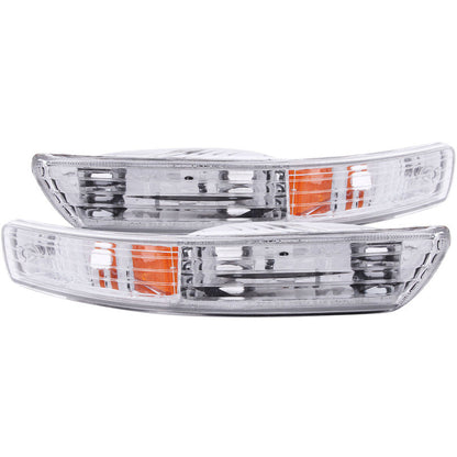 Anzo 1998-2001 Acura Integra Euro Parking Lights Chrome w/ Amber Reflector