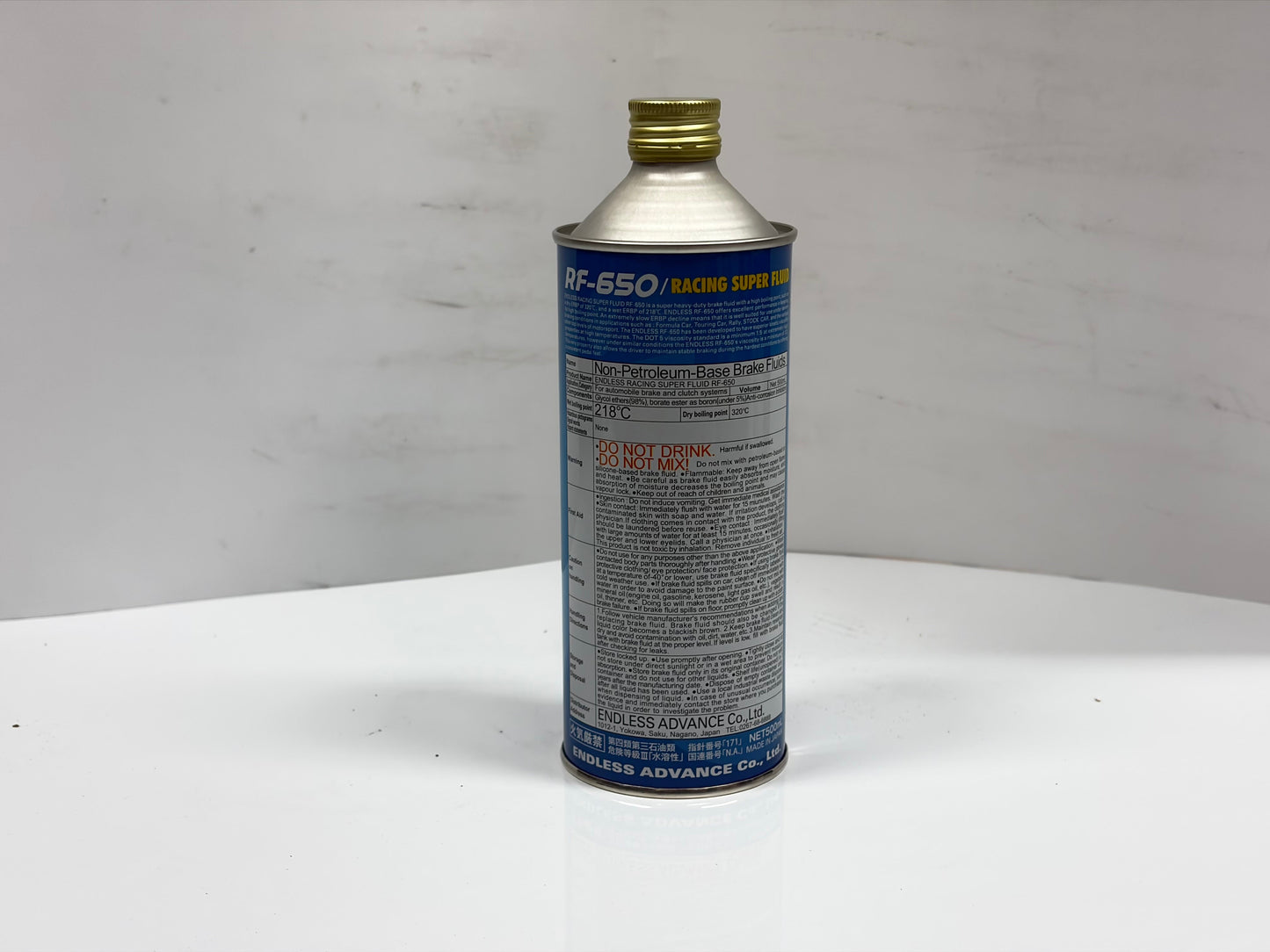 Endless RF‑650 Racing Brake Fluid 500 mL - 613°F Dry Boiling Point, Motorsport Grade RF650