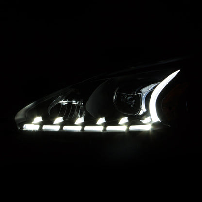 Anzo 2013-2014 Nissan Altima Projector Headlights w/PlankStyle Design Black