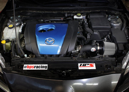 HPS Shortram Air Intake Kit 2012-2013 Mazda Mazda3 2.0L Skyactiv, Includes Heat Shield