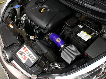 HPS Shortram Air Intake Kit 2011-2016 Hyundai Elantra 1.8L, Includes Heat Shield, Blue