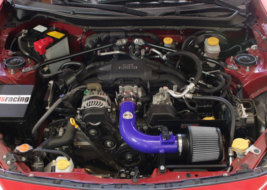 HPS Shortram Air Intake Kit 2012-2017 Toyota GT 86, Includes Heat Shield, Blue