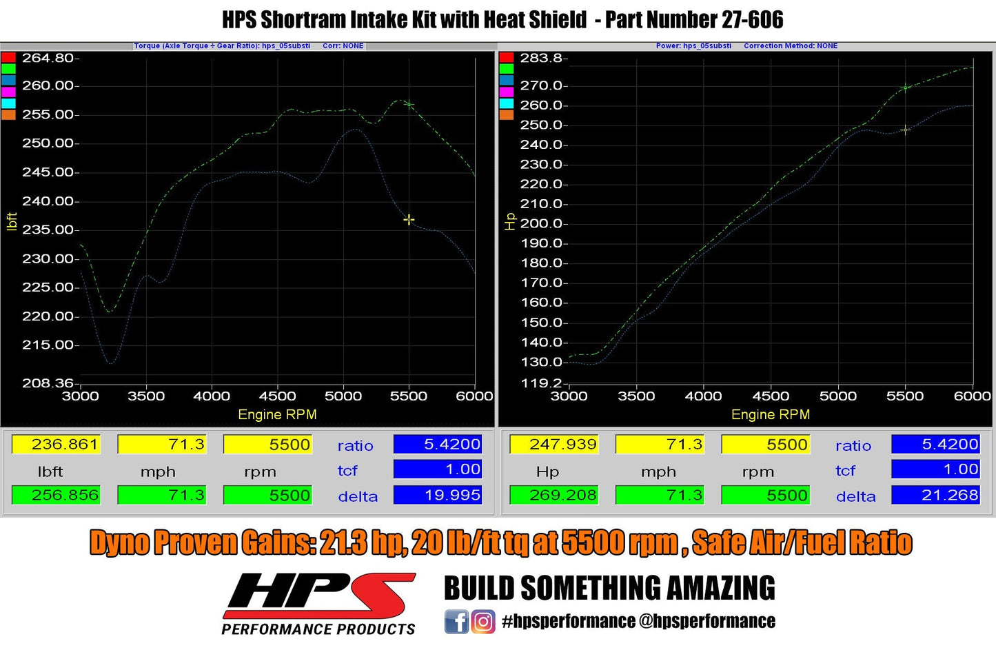 HPS Performance HPS Shortram Air Intake Kit 2004-2007 Subaru WRX STi 2.5L Turbo