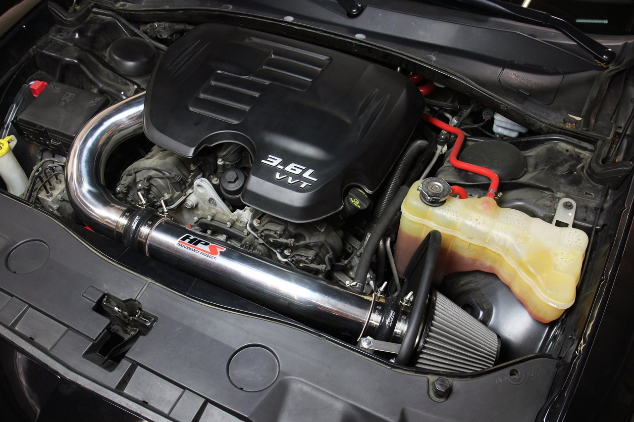 HPS Shortram Air Intake Kit 2011-2018 Dodge Challenger 3.6L V6, Includes Heat Shield