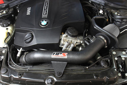 HPS Shortram Air Intake Kit 2016-2018 BMW M2 F87 3.0L Turbo N55, Includes Heat Shield, Red