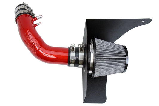 HPS Shortram Air Intake Kit 2015-2017 Ford Mustang 3.7L V6, Includes Heat Shield, Red