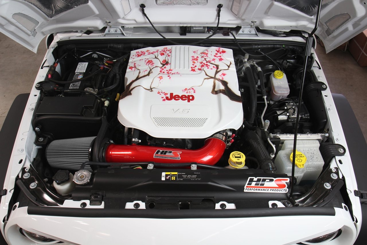 HPS Performance Air Intake Kit 2012-2017 Jeep Wrangler JK 3.6L V6, Includes Heat Shield