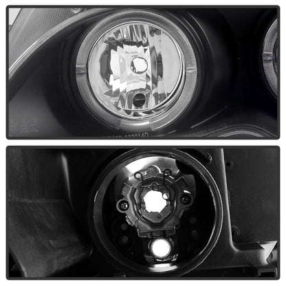Spyder BMW E46 3-Series 02-05 4DR Projector Headlights 1PC LED Halo Blk PRO-YD-BMWE4602-4D-AM-BK 5042415