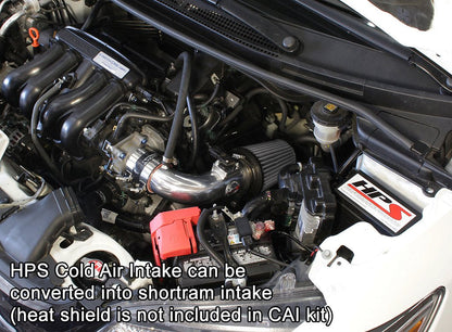 HPS Cold Air Intake Kit 2015-2018 Honda Fit 1.5L Manual Trans., Converts to Shortram