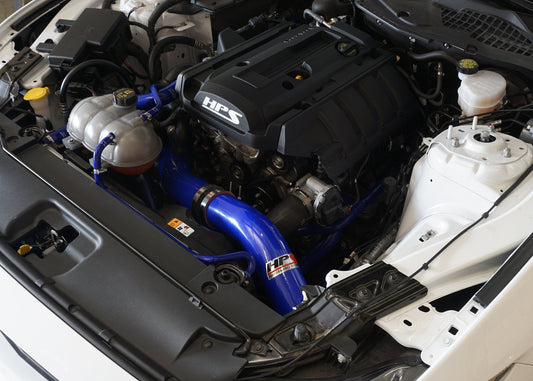HPS Performance HPS Cold Air Intake Kit 2015-2017 Ford Mustang Ecoboost 2.3L Turbo, Blue