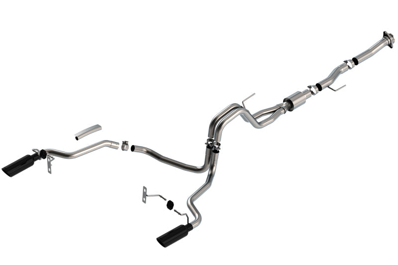 Borla F-150 2021 5.0L 2dr RC SB (122.8 WB) XL/XLT 3/2.25 SRE Cat-Back ATAK Black Chrome