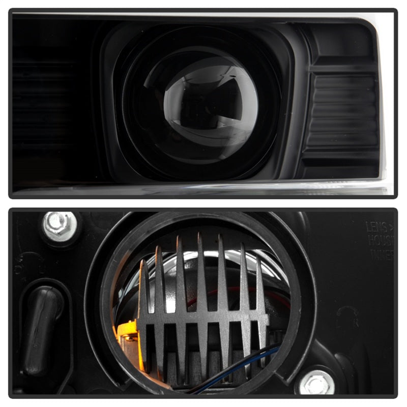 Spyder Ford F-250/350/450 08-10 V2 High-Power LED Headlights-Switch Back-Black