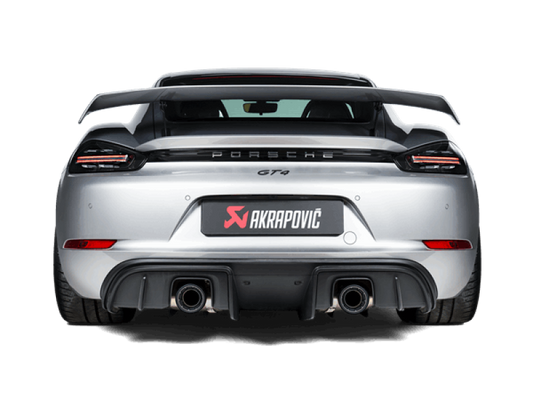 Akrapovic 2020+ Porsche Cayman GT4 (718) Slip-On Race Line (Titanium) (Req Tips / Option