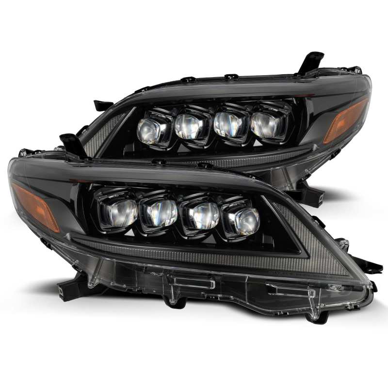AlphaRex 11-21 Toyota Sienna LUXX LED Proj Headlights Plank Style Alpha Black — 20CYH