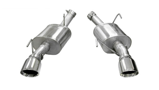 Corsa Performance 05-10 Ford Mustang Shelby GT500 5.4L V8 Polished Xtreme Axle-Back