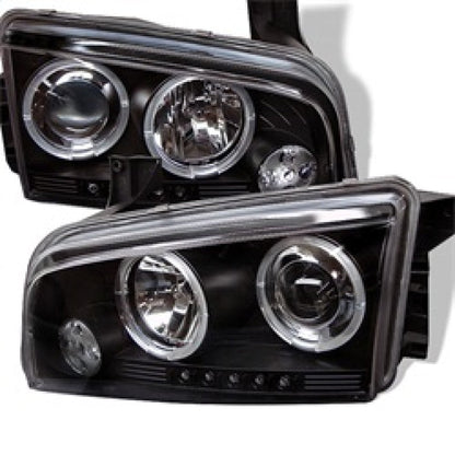 Spyder Dodge Charger 06-10 Projector Headlights Halogen Only - LED Halo LED Blk PRO-YD-DCH05-LED-BK 5009739