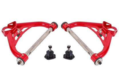 BMR Suspension BMR 70-81 Chevrolet Camaro A-Arms Upper Non-Adjustable Delrin Std Ball Joint - Red AAU321R