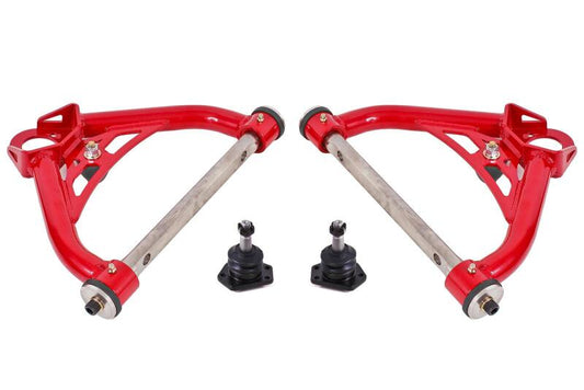 BMR Suspension BMR 70-81 Chevrolet Camaro A-Arms Upper Non-Adjustable Delrin Std Ball Joint - Red AAU321R