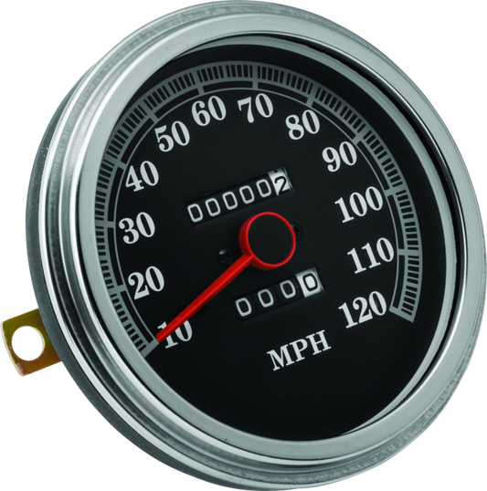 Bikers Choice Blk Face Speedo W/Dome Gls 490043