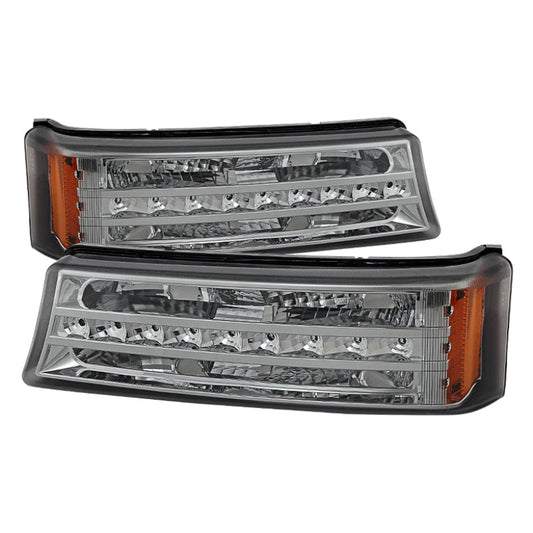 SPYDER Xtune Chevy Silverado 03-06 / Avalanche 02-06 LED Bumper Lights Smoke CBL-JH-CS03-LED-SM 9027505