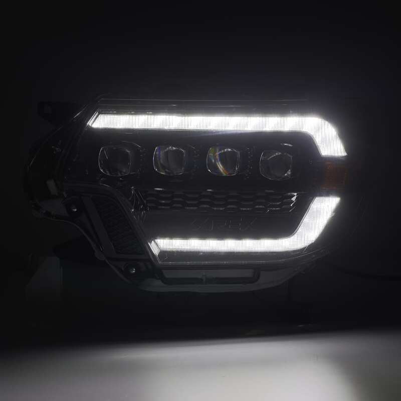 AlphaRex 12-15 Toyota Tacoma NOVA LED Proj Headlights Plank Style Black w/Activ Light/Seq