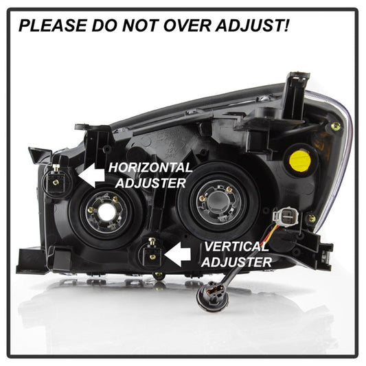 SPYDER xTune 06-08 Toyota RAV4 OEM Style Headlights - Black (HD-JH-TRAV06-AM-BK) 9042850