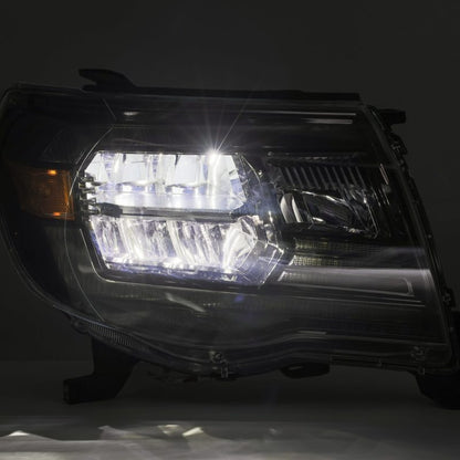 AlphaRex 05-11 Toyota Tacoma LUXX Crystal Headlights Plank Style Chrome w/Activation