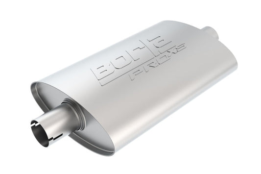 Borla Universal Pro-XS Muffler Oval 2.5in Inlet/Outlet Notched Muffler 400495