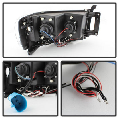 Spyder Dodge Ram 1500 02-05/Ram 2500 03-05 Projector Headlights LED Halo LED Chrm