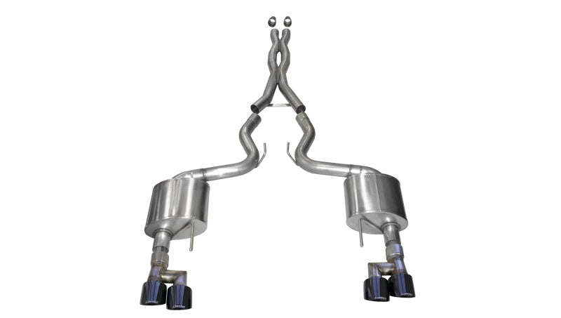 Corsa 18-19 Ford Mustang 5.0L V8 3in Xtreme Cat-Back Dual Rear Exit w/ 4in Black PVD